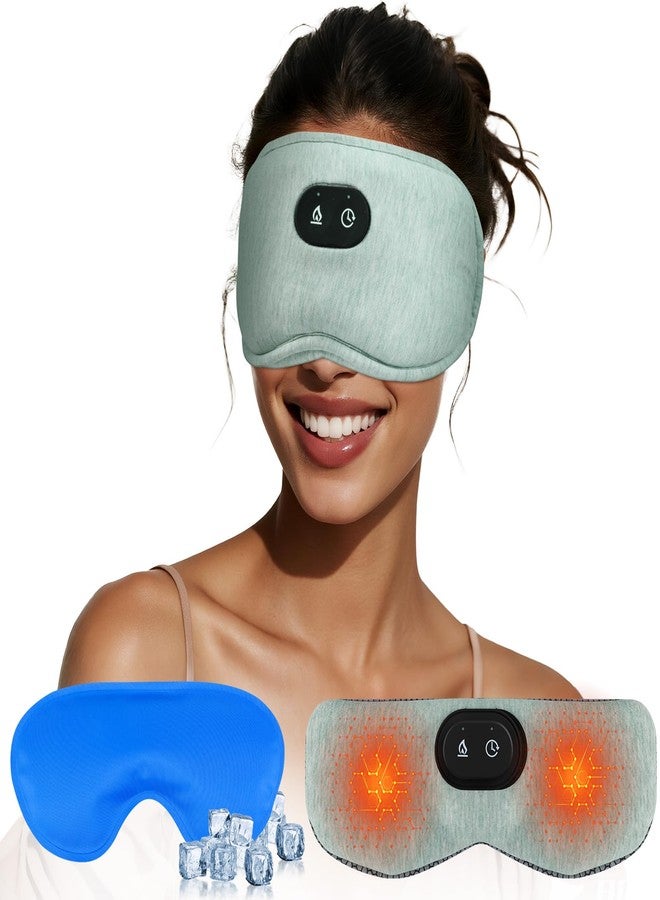 ProCIV Detachable Heated Eye Mask, Cordless Eye Mask for Dry Eyes & Puffiness, Algae Fiber Ultra-Soft Nose Bridge Light-Block for Deeper Sleep – Graphene Layer Warm Compress & Cold Pack,Travel Essentials - Image 1